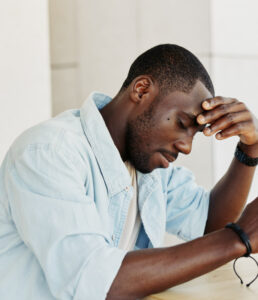 Stimulant Addict Depressed Man