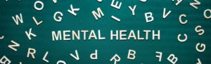 mental health word from wooden letters mental health